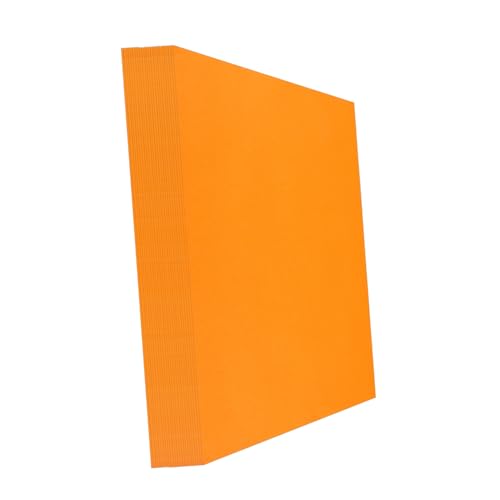 Lurrose 100 Blatt Farbdruckpapier Zartes Bastelpapier Zartes Malpapier Druckpapier Groß Verdicktes Faltpapier DIY Origami Papier DIY Falten Bastelpapier Orange von Lurrose