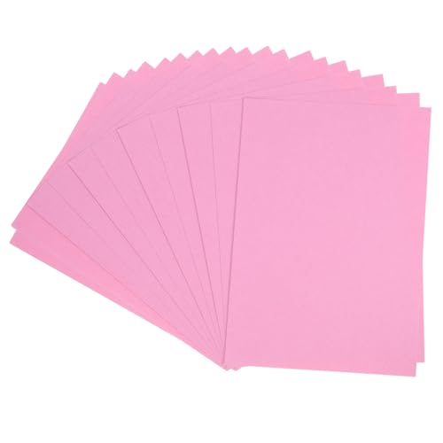 Lurrose 100 Stk Farbiger Karton Rosa Kopierpapier Rosa Plakatwand Rosa Papier Rosa Tonpapier Rosa Druckerpapier Bastelpapiere A4-farbkarton Dicker Karton Rosafarbener Karton Rosa Karton von Lurrose