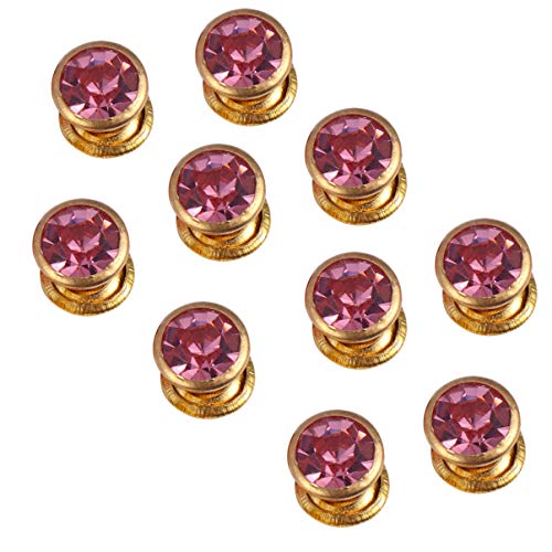 Lurrose 100 Stk bunter Diamantschmuck Kristalle aufnähen Goldgesichtsedelsteine Diamanten Farbige Diamantschmuck Kleidung machen Dekorationen Nähzubehör für Kleidung Rosa von Lurrose