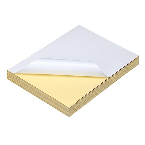 Lurrose 100 Stück A4 Schreibpapier Briefpapier Druckpapier Etikett Kreis Aufkleber Briefpapier Vinyl Aufkleberpapier Klebepapier Für Druckpapier Für Klebeband Pastellweiß von Lurrose