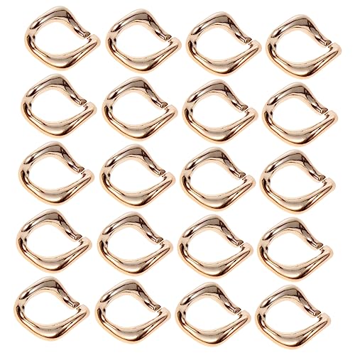 Lurrose 100 Stück Einfache Gruppen Verbindungsschäkel Goldene Gliederkette DIY Zubehör Schmuckherstellungszubehör Galvanische Schnalle DIY Halskette DIY Armband DIY Material von Lurrose