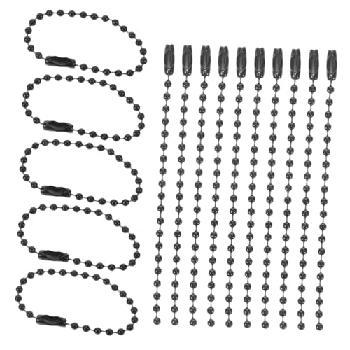 Lurrose 100 Stück Perlenkettenverbinder Perlenketten Für Schlüsselanhänger Bastelprojekte Hängeetikettenketten Für Schmuckanhänger Und Hängende Ornamente von Lurrose
