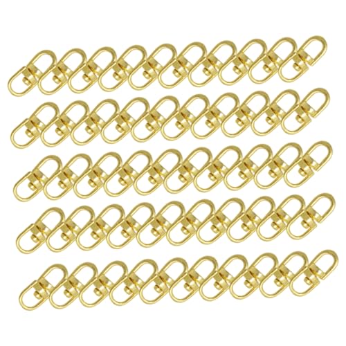 Lurrose 100 Stück Rotierende 8 Förmige Schnalle Kleine Karabiner Clips Ovaler Verschluss Karabiner Druckknöpfe Schlüssel Clips Verschlüsse Push Pins Für Korkplatten Zelt Clips von Lurrose