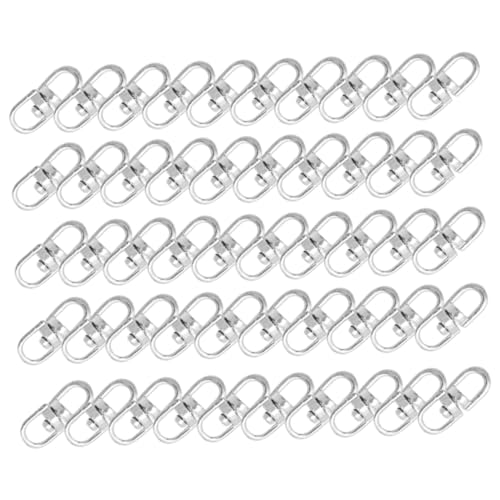 Lurrose 100 Stück Rotierende 8 Förmige Schnallen Schäkel Schnallen Karabiner Clips Große Schlüsselanhänger Schlüsselanhänger Ringe Große Karabiner Clips Herz Schlüsselanhänger von Lurrose