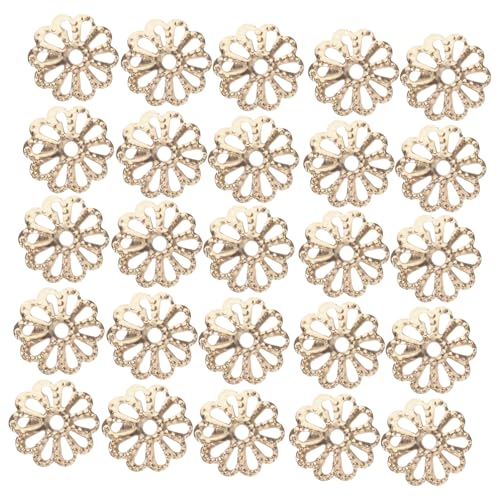 Lurrose 1000 Pcs Blumenabstandshalter Perlenkappen Metall Perlenkappen Schmuckzubehör Machen von Lurrose