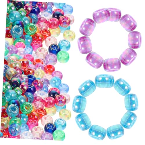 Lurrose 1000 Stück Große Lochperlen Anhänger aus Tonperlen Schmuckperlen zur Herstellung von Schmuck Zahlenperlen kunststoffperlen bracelet beads Lose Mehrzweckperle DIY Bastelperlen Acryl von Lurrose