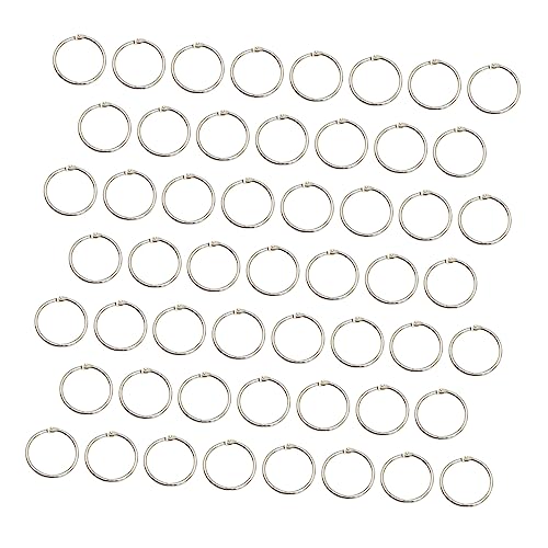 Lurrose 100St Bindering Buchring Binder rings Buchbinderbedarf Heftklammer für lose Blätter Buchklemmring einzelner Buchring Binderinge schnellhefter Metallbinderringe flexible Buchringe von Lurrose