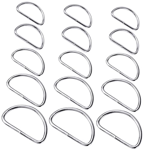 Lurrose 100St D-Ring aus Metall Armbänder Kabel Schlüsselband Hardware Lanyards für Frauen Geldbörsenzubehör legierte d-ringe Geldbörsensets Geldbörse D-Ringe Metallringe Legierung Silver von Lurrose