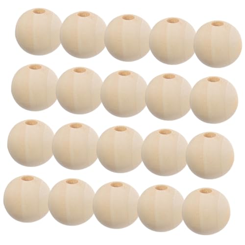 Lurrose 100St Holzperlen lochen lose süße Weihnachtsperle Dekorationen Fass makramee holzperlen schmuckherstellung Holzperlenarmband Girlande DIY DIY Girlande Holzperle von Lurrose