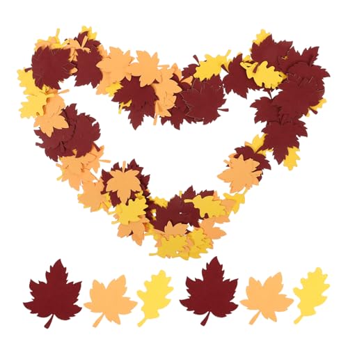 Lurrose 100pcs Maple Leaf Papier Streuen Party Dekorative Konfetti Thanksgiving Festival Dekorationen von Lurrose