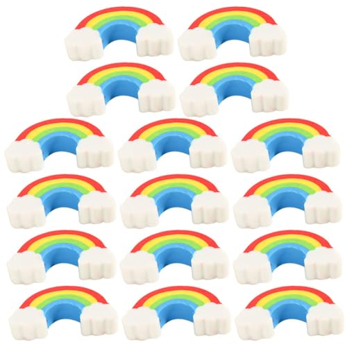 Lurrose 100St Rainbow Bridge Radiergummi Abs magnetisch trocken abwischbar Regenbogen-Radiergummi Mini erasers for radierer für buntstifte tragbare Radiergummis zarte Radiergummis von Lurrose