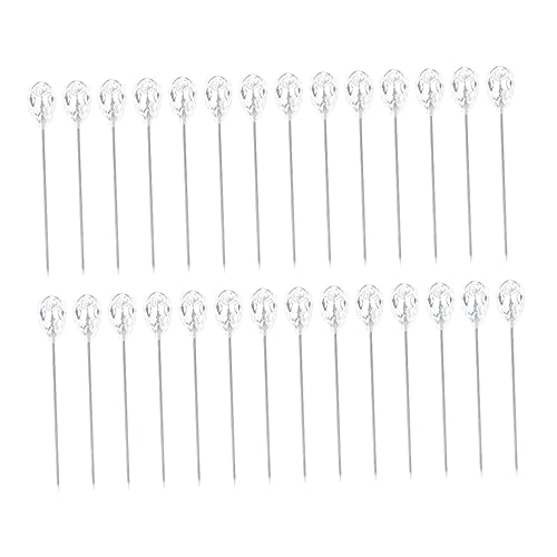 Lurrose 100St Stift Pinnwand klare Stecknadeln Hersteller Tasten Schmuck Maschine hochzeitsdeko Sticken blumensträuße blumenstecker Gerade Nadeln Nähwerkzeuge DIY-Anstecknadel Eisen Silver von Lurrose