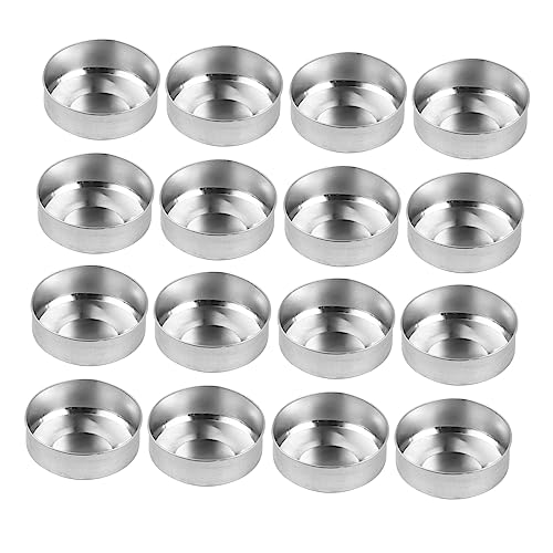 Lurrose 100st Kerzendose Aus Aluminium Herstellung Große Kerzengläser Leeres Kerzengehäuse Kerze Aus Zinn Teelichtbecher Leer Brenner Teelichthüllen Irisierend Kerzenbecher Diy-kits Silver von Lurrose