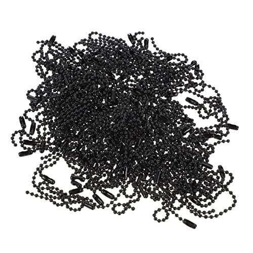 Lurrose 100st Kugelkette Kettenanhänger Schwarze Kette Bead-verbindungsetikett Perlenkette Kette Schlüsselanhänger Kette Halskette Ketten Kette Masse Puppe Eisen Kugelperlen von Lurrose