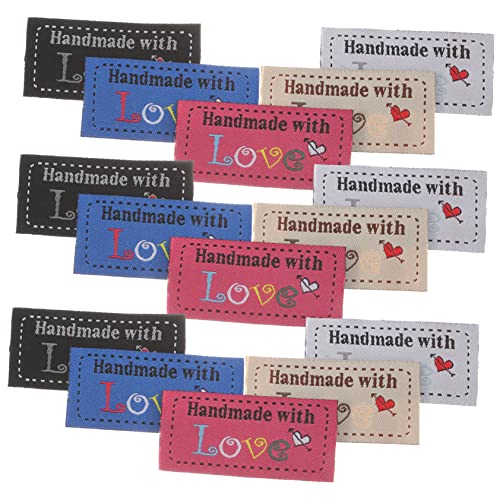 Lurrose 100st Liebe Gewebtes Etikett Maschenmarkierer Zum Häkeln Nähen Von Etiketten Für Handgefertigte Artikel Personalisiert Modischer Gewebter Bandanhänger Genäht Gestrickt Baumwolle von Lurrose