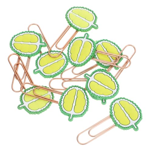 Lurrose 10St Büroklammer-Lesezeichenhalter dekorative Büroklammer süßes Büroklammer-Lesezeichen Büroklammerhalter Metallbüroklammern Schulbüroklammer Lesezeichen-Clip weiches Gummi von Lurrose