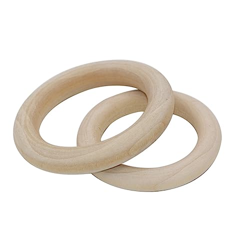 Lurrose 10St Holzring ring zubehör circut bastelkasten bastelmaterial DIY Schmuckzubehör geschenkeidee Geschenkidee makramee holzperlen Dekorationen Traumfängerring selber machen Bambus von Lurrose