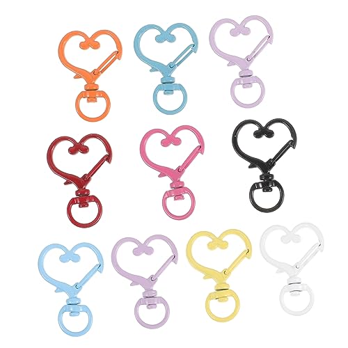 Lurrose 10St Liebe Hummer Schnalle Schnallenring Sprungringe Armbänder Schlüssel Verschlüsse für geldaufbewahrung bastelmaterial Ringe Schnalle Kettenverschlüsse und Verschlüsse Metall von Lurrose