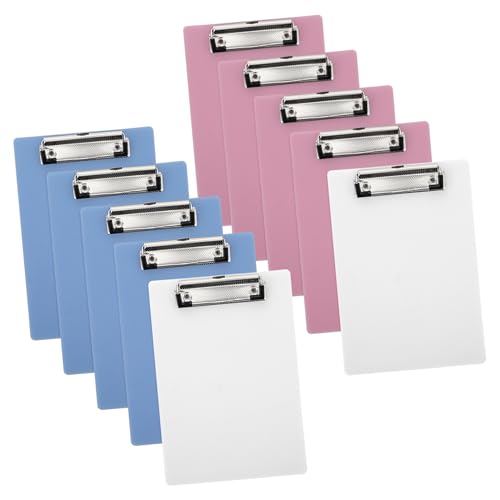 Lurrose 10St Profil-Zwischenablage Schreibblock Bretter faltbar Klemmbrett mit Speicher Papierbinder write board clipboard stule schulöfell Papierhalter Klemmbrett A5 Klemmbrett von Lurrose