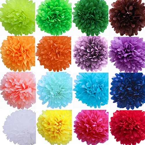 Lurrose 10St aus Papier papierblumen papierblüten Seidenpapier für Taschen Brautdusche Kulisse Partyteller Partydekorationen hochzeitsdeko Dekoration Pompons Gewebe von Lurrose