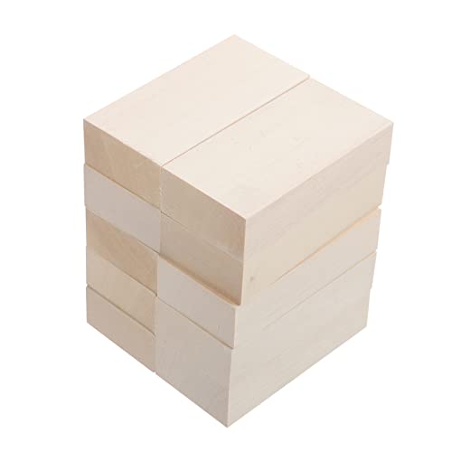 Lurrose 10St geschnitztes Holz blanke Lindenholzbretter selber machen unfertige Blöcke für das Handwerk bastelmaterial bastel materialien holzblock selber machen Bastelplatte aus Holz von Lurrose