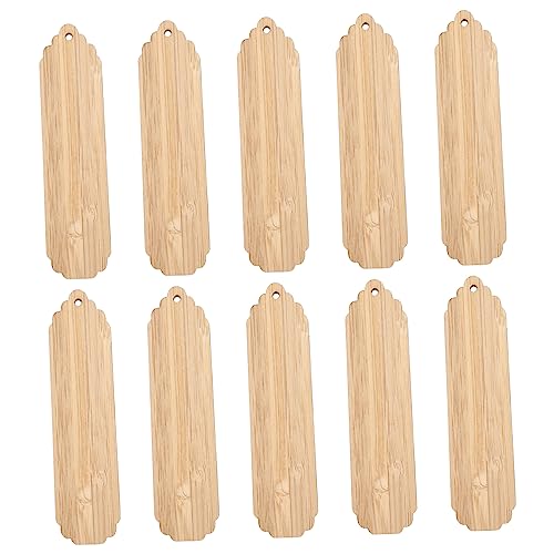 Lurrose 10St hölzernes Lesezeichen filges bescherung weihnachten bastel materialien schnitz decor Seitenclips Lesezeichen leere Etiketten Dübel Partydekoration Basteln von Lesezeichen Holz von Lurrose