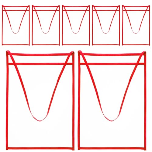 Lurrose 10St löschbare Aktentasche Hängemappen für den Aktenschrank stationäre Lieferungen durchsichtige, trocken abwischbare Hülle Organisatoren der Dokumentenaufbewahrung Polyester rot von Lurrose