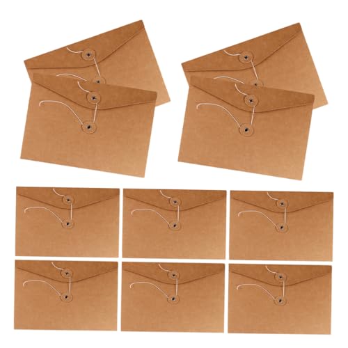 Lurrose 10st Dokumententasche Mit Umschlag Aktentaschen Aktenaufbewahrungstaschen Verpackungsbeutel Aus Kraftpapier Verpackungstaschen Kraftpapiertüte Papiertüten 350g Kraftpapier von Lurrose