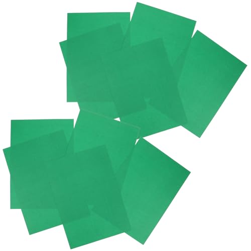 Lurrose 10st Grüner Karton Farbkarton Bunter Karton Zubehör Für Die Kartenherstellung Kartenvorrat Kraftkarton Farbiger Karton Papier Green von Lurrose