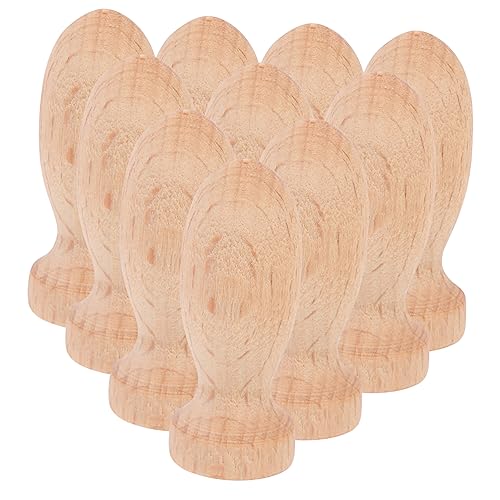 Lurrose 10st Handgefertigte Graffiti-ornamente Unfertige Puppenkörper Mini-spielzeug Steckpuppen Unvollendet Puppe Malen Puppen Bemalen Einfache Steckpuppen Mini Schwarze Schleifen Holz von Lurrose