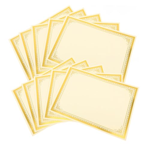 Lurrose 10st Heißprägezertifikat Für Den Inneren Kern Zinn Etikett Pergament Umschläge Selbstklebend Knisterpapier Geschenkpapier Schrott Weiß Wiederverwendbar Pastell Golden Spezialpapier von Lurrose