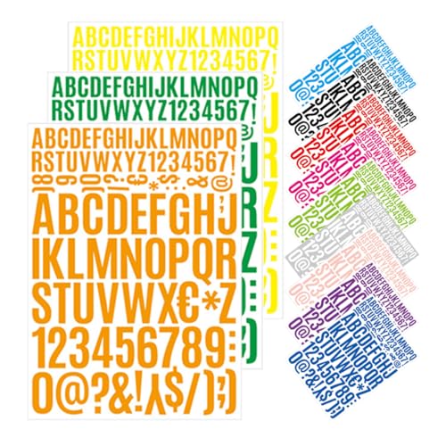 Lurrose 12 Blätter Alphanumerische Aufkleber Behälter Briefe personalisierte aufkleber vinyl sticker Aufkleber mit Buchstaben zum Selbermachen Buchstaben-Zahlen-Aufkleber Vinyl-Aufkleber von Lurrose