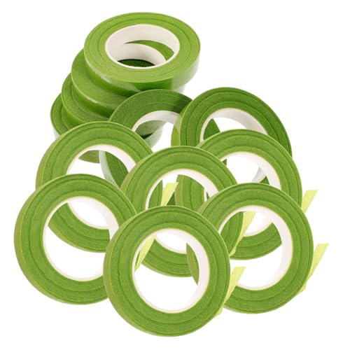 Lurrose 12 Rollen Blumenband Blumendraht Blumenstrauß Frisch Klebeband Für Blumensträuße Blumenstrauß-kit Künstliche Blumen Der Hortensie Pfingstrosen Schleife Anlage Papier Green von Lurrose