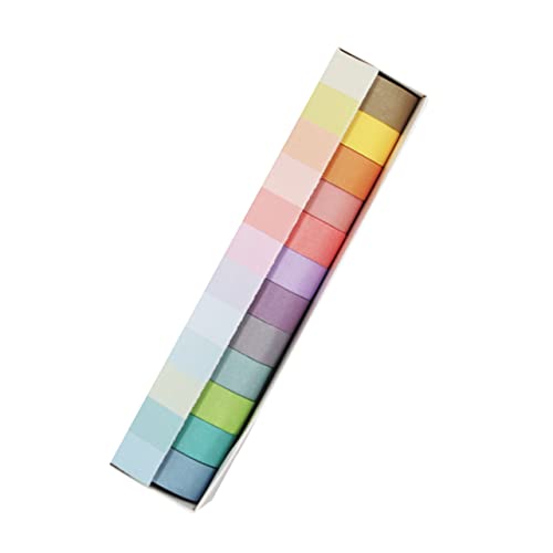 Lurrose 12 Rollen Taschenpapierband Spender Handdekor Breites Zierband Aufkleber Maskierung Verpackung Washi-tape Für Dekorative Washi-klebebänder Das Band Streifen Colorful von Lurrose