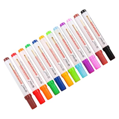 Lurrose 12 Stk Löschbarer Whiteboard-marker Pflege-aquarellstifte Allwetter-aquarellstifte Austauschbare Aquarellstifte Aquarellpinsel Aquarellstifte Weiße Tafel Löschbare Stifte Plastik von Lurrose