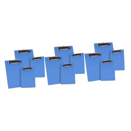 Lurrose 12 Stk Mappe write board büromaterial office supplies Schreibunterlage Aktenklemmbrett Office-Dokumentenclip Büro-Klemmbrett Klemmbretter Tafel Organisator für Papierakten Abs Blue von Lurrose