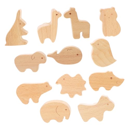 Lurrose 12 Stück Holzschrankknöpfe Tierform für Kinderzimmer Süße Tier Möbelknöpfe Natürlichem Holz für Kommoden zur Einfachen Montage Lurrose 12 Stück Holzschrankknöpfe Tierform für Kinderzimmer Süße Tier Möbelknöpfe Natürlichem Holz für Kommoden zur Einfachen Montage von Lurrose
