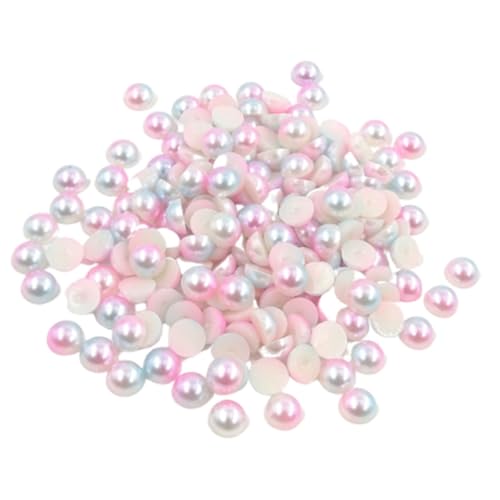 Lurrose 1200 Stk DIY liefert künstliche Perle Perlen-Cabochons Nagelschmuck Perle Nagel Kunst Dekoration Flatback-Perlenperlen Zubehör zur Schmuckherstellung Perlenschnäpper selber machen von Lurrose