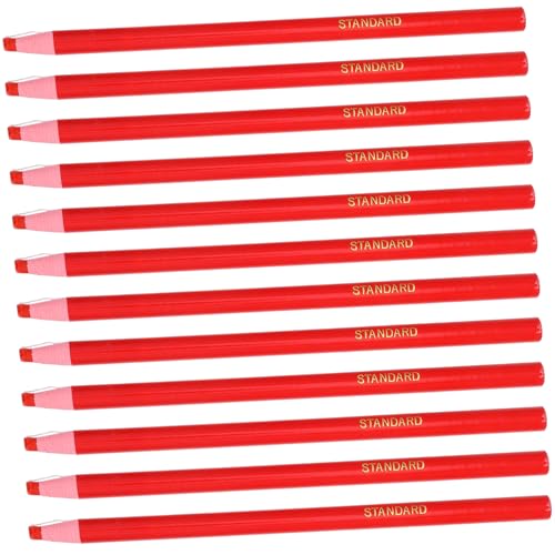 Lurrose 12St Fettbleistift buntstifte kleidung markieren Farbstift Metallmarker Kleidungsmarker Profi-Marker verschwindender Tintenstift Textmarker wachsmalstifte abziehbarer Fettstift rot von Lurrose