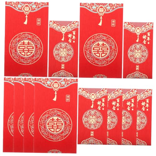 Lurrose 12St Produkt großes Geschenkpapier chinesische rote umschläge Geldumschläge für Bargeld Zinn chinese new year chinesisch neujahr roter Umschlag chinesische hochzeit rote umschläge von Lurrose