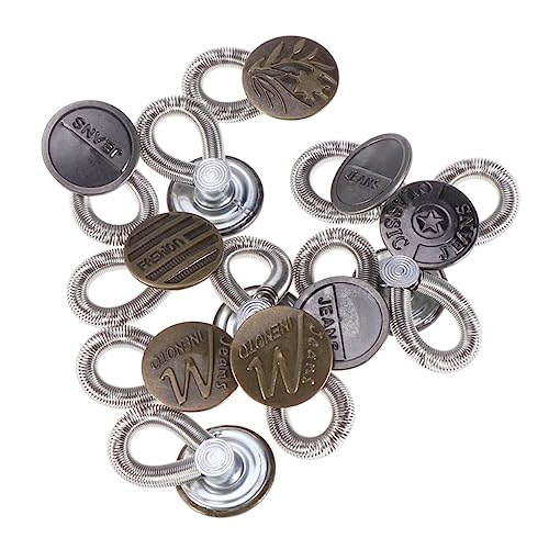 Lurrose 12St Stoffknöpfe aus Metall Hemdkragenverlängerung Kragenverlängerung für Hemden scrapbooking zubehör bastelzubehör Stoffschnalle aus Metall kreative Metallknöpfe Knopf Feder von Lurrose