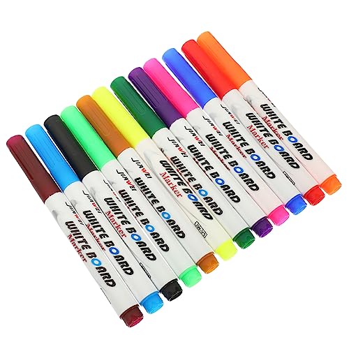 Lurrose 12St Whiteboard-Stift Marker trocken abwischen schwimmende Tintenstifte tragbares Whiteboard Kreidemarker erasable pen abwischbare stifte Whiteboardstift Stifte für Kinder Plastik von Lurrose