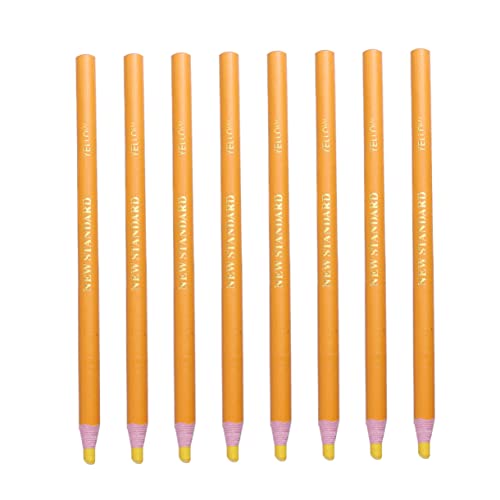 Lurrose 12st Fettbleistift Gelber Buntstift Fettstifte Gelb Trocken Abwischbare Marker Mit Feiner Spitze Chinesischer Fettstift Gelber Fettstift Porzellan-marker Löschbar Neonstifte Yellow von Lurrose