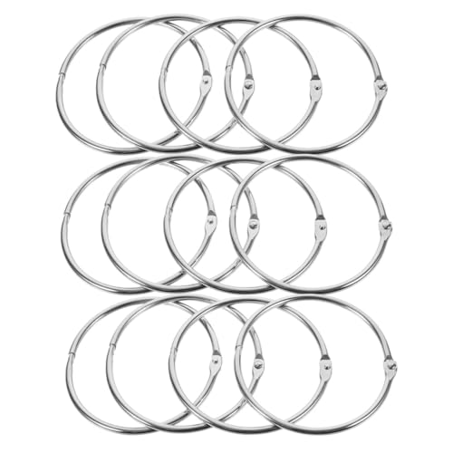 Lurrose 12st Ringe Für Ordner Flexible Buchringe Runden Büroordnerkreise Schlüsselbund Praktische Segmentierte Binderinge Buchbinderinge Reifen Clipringe Ringe Für Karteikarten Eisen von Lurrose