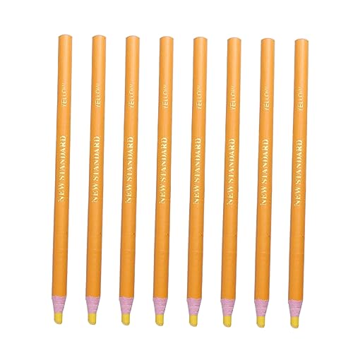 Lurrose 12st Wachsmalstift Wachsmarker Gelber Buntstift Wachsstift Lackstift Ausbessern Trockener Radiergummi Whiteboard-marker Abziehbare Porzellanmarker Abziehmarker Gelb Wischen Yellow von Lurrose