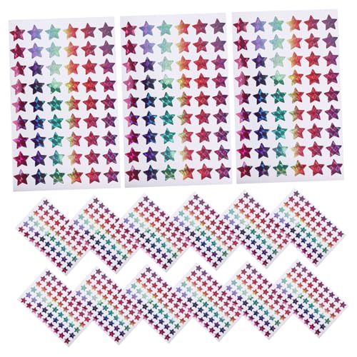 Lurrose 15 Blätter Sternaufkleber Stickbilder Aufkleber Zur Von Lehrern Druckt Aufkleberdekore Kindergartenbedarf Selbstklebende Aufkleber Anreizaufkleber Pvc Selbstklebend von Lurrose