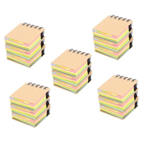 Lurrose 15 Stk Haftnotiz write board büroradio Mini-Notizblöcke für Kinder Büro-Steno-Buch Etikett leeres spiralblock Notizblock für Haushaltsspulen kompakter Schreibblock Kraftpapier von Lurrose