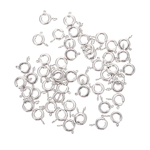 Lurrose 150 Stk Federschnalle Schnalle Für Armband Sterling Offener Federring Schmuck Diy Verschluss Runde Federringverschlüsse Verschluss Für Diy Schmuckzubehör Verschluss Kupfer Silver von Lurrose