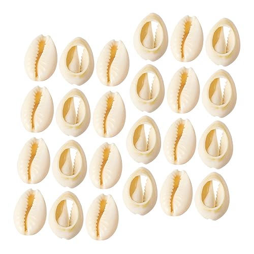 Lurrose 150 Stück Shell-Schmuck-Accessoires Quasten Transporter Crimpen Strasssteine Bausatz muscheln basteln Naturmuschel Schmuck Zubehör DIY-Schale handwerk, das schale macht Hülse Beige von Lurrose