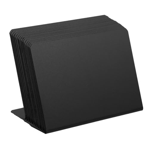 Lurrose 15st Buffetbeschilderung Hardware-ständer Abnehmbare Dekoration Hochpräzises Werkzeug Desktop-tafel Anstecknadeln Einstellbare Schilder Staffelei-schilder Anhänger Münzen Pvc Black von Lurrose